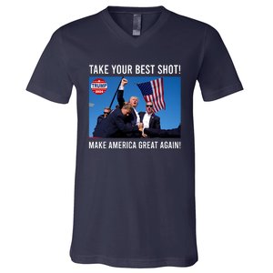 Donald Trump Take Your Best Shot Make America Great Again V-Neck T-Shirt