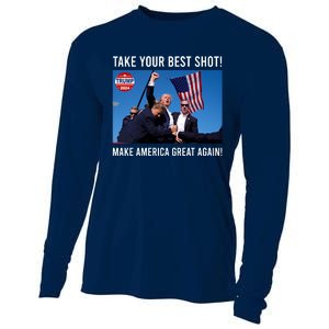 Donald Trump Take Your Best Shot Make America Great Again Cooling Performance Long Sleeve Crew