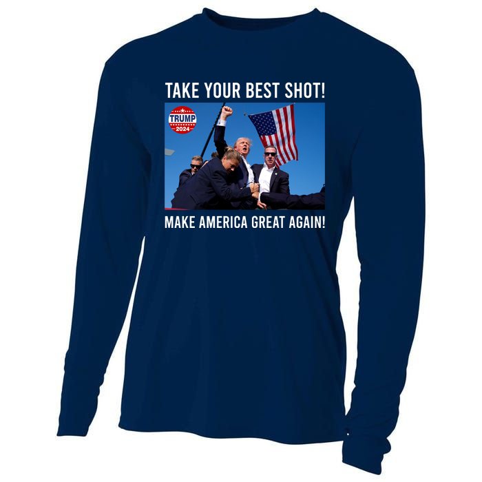 Donald Trump Take Your Best Shot Make America Great Again Cooling Performance Long Sleeve Crew