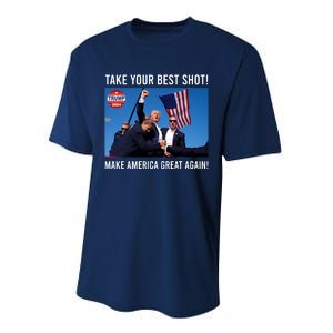 Donald Trump Take Your Best Shot Make America Great Again Performance Sprint T-Shirt