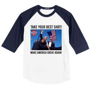 Donald Trump Take Your Best Shot Make America Great Again Baseball Sleeve Shirt