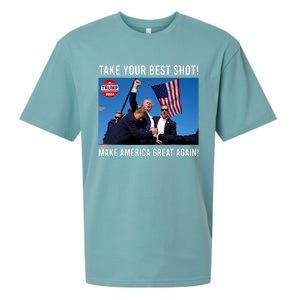 Donald Trump Take Your Best Shot Make America Great Again Sueded Cloud Jersey T-Shirt