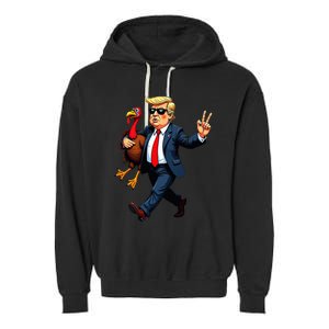 Donald Trump Turkey Pumpkin Garment-Dyed Fleece Hoodie