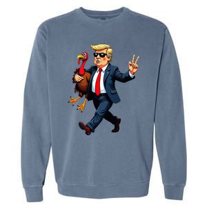 Donald Trump Turkey Pumpkin Garment-Dyed Sweatshirt