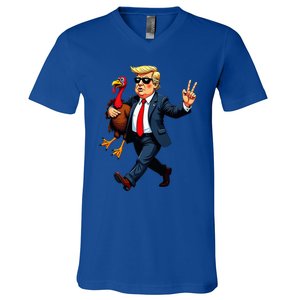 Donald Trump Turkey Pumpkin V-Neck T-Shirt