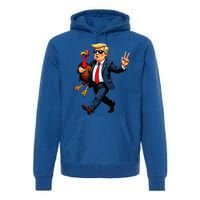 Donald Trump Turkey Pumpkin Premium Hoodie