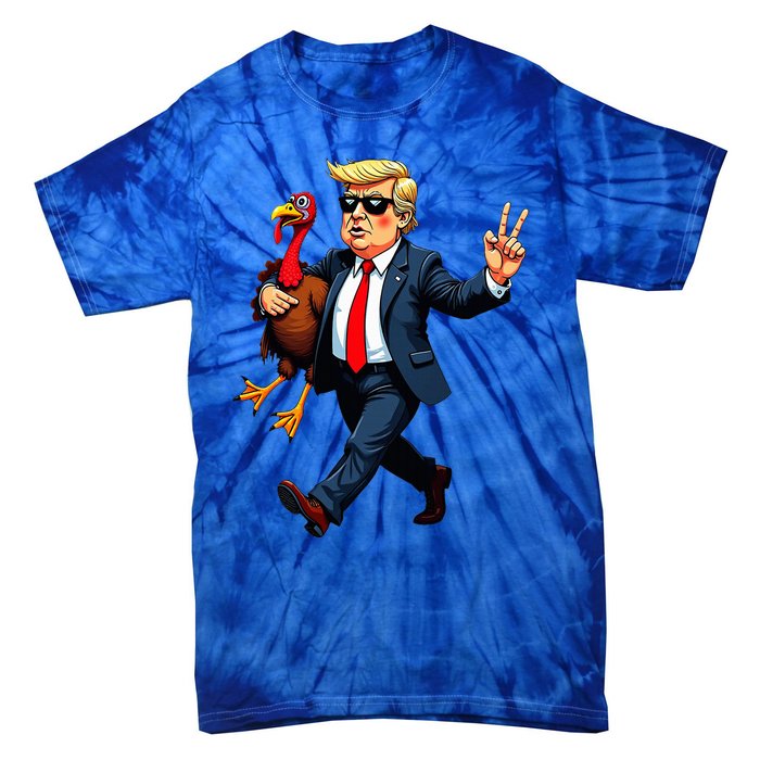 Donald Trump Turkey Pumpkin Tie-Dye T-Shirt