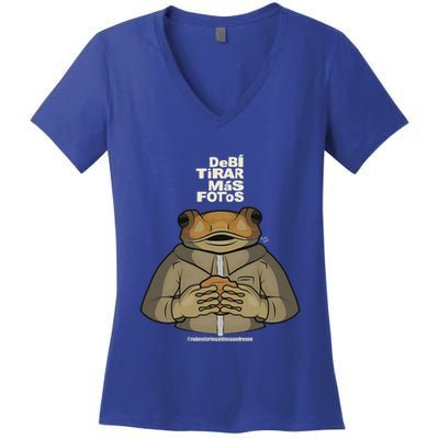 Dtmf The Toad Concho Drawing Women's V-Neck T-Shirt