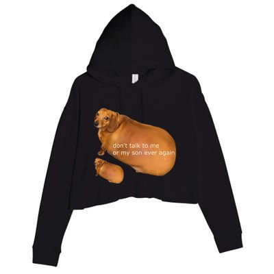 Dont Talk To Me Or My Son Ever Again Geek Dog Crop Fleece Hoodie