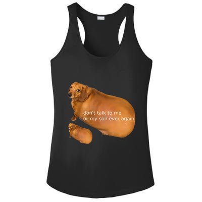 Dont Talk To Me Or My Son Ever Again Geek Dog Ladies PosiCharge Competitor Racerback Tank