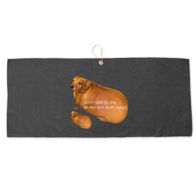 Dont Talk To Me Or My Son Ever Again Geek Dog Large Microfiber Waffle Golf Towel