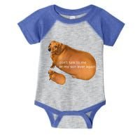 Dont Talk To Me Or My Son Ever Again Geek Dog Infant Baby Jersey Bodysuit