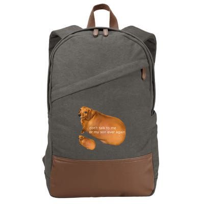 Dont Talk To Me Or My Son Ever Again Geek Dog Cotton Canvas Backpack
