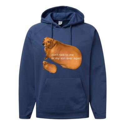 Dont Talk To Me Or My Son Ever Again Geek Dog Performance Fleece Hoodie