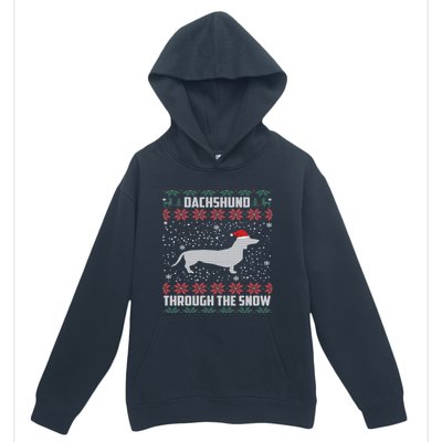 Dachshund Through The Snow Ugly Christmas Gift Meaningful Gift Urban Pullover Hoodie