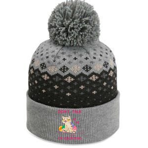 DonT Talk To Me IM Counting Funny Crochet Cat Lover The Baniff Cuffed Pom Beanie