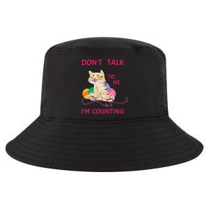 DonT Talk To Me IM Counting Funny Crochet Cat Lover Cool Comfort Performance Bucket Hat