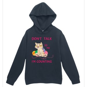 DonT Talk To Me IM Counting Funny Crochet Cat Lover Urban Pullover Hoodie