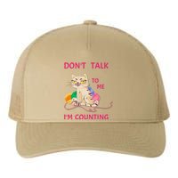 DonT Talk To Me IM Counting Funny Crochet Cat Lover Yupoong Adult 5-Panel Trucker Hat