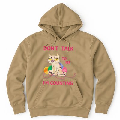 DonT Talk To Me IM Counting Funny Crochet Cat Lover Hoodie