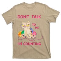 DonT Talk To Me IM Counting Funny Crochet Cat Lover T-Shirt