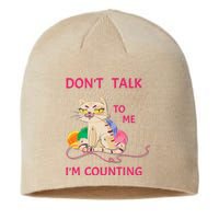 DonT Talk To Me IM Counting Funny Crochet Cat Lover Sustainable Beanie