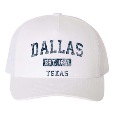 Dallas Texas Tx Vintage Sports Design Yupoong Adult 5-Panel Trucker Hat