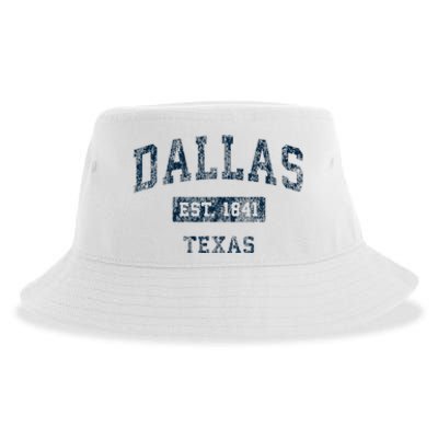 Dallas Texas Tx Vintage Sports Design Sustainable Bucket Hat