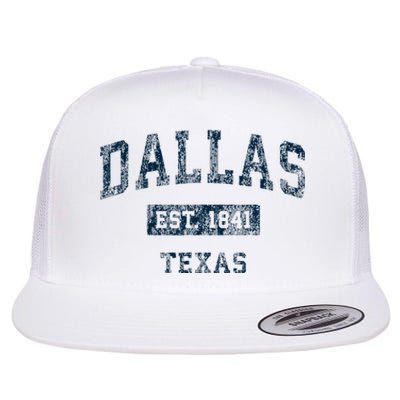 Dallas Texas Tx Vintage Sports Design Flat Bill Trucker Hat