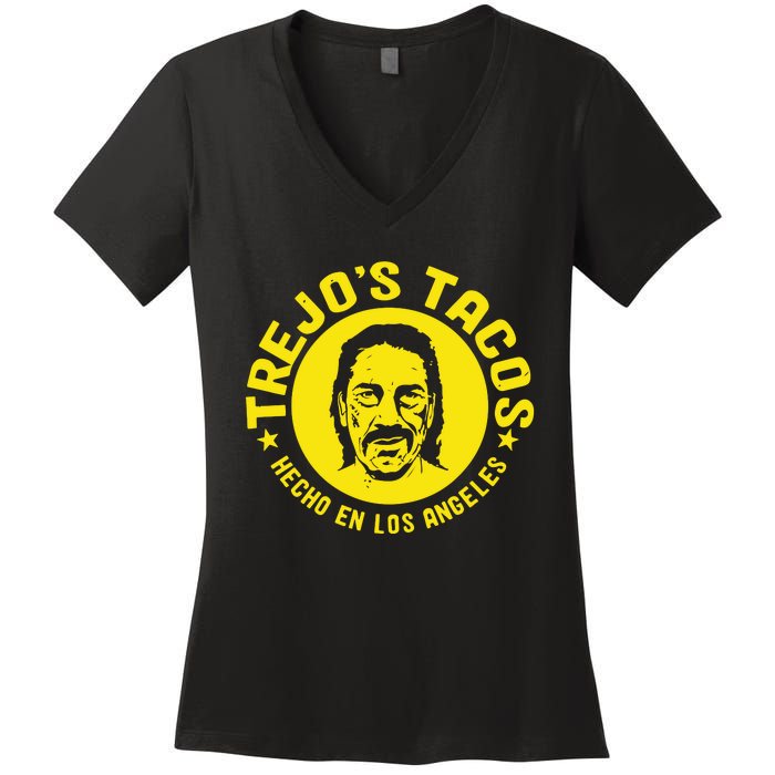 Danny TrejoS Tacos Hecho En Los Angeles Women's V-Neck T-Shirt