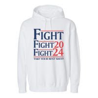 Donald Trump Take Your Best Shot 2024 Garment-Dyed Fleece Hoodie