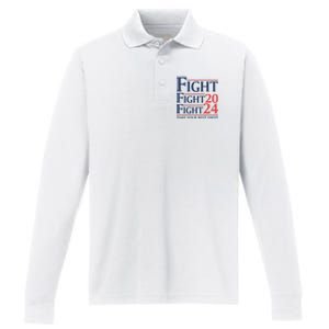 Donald Trump Take Your Best Shot 2024 Performance Long Sleeve Polo