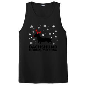 Dachshund Through The Snow Great Gift Dog Lover Christmas Gift Cute Gift PosiCharge Competitor Tank