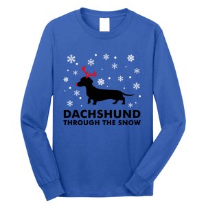 Dachshund Through The Snow Great Gift Dog Lover Christmas Gift Cute Gift Long Sleeve Shirt