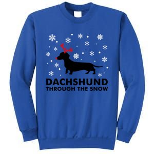 Dachshund Through The Snow Great Gift Dog Lover Christmas Gift Cute Gift Sweatshirt