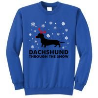 Dachshund Through The Snow Great Gift Dog Lover Christmas Gift Cute Gift Sweatshirt