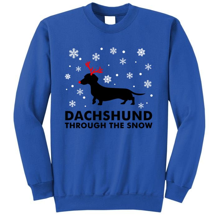 Dachshund Through The Snow Great Gift Dog Lover Christmas Gift Cute Gift Sweatshirt