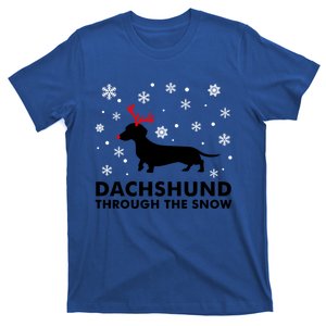 Dachshund Through The Snow Great Gift Dog Lover Christmas Gift Cute Gift T-Shirt