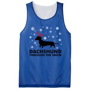 Dachshund Through The Snow Great Gift Dog Lover Christmas Gift Cute Gift Mesh Reversible Basketball Jersey Tank