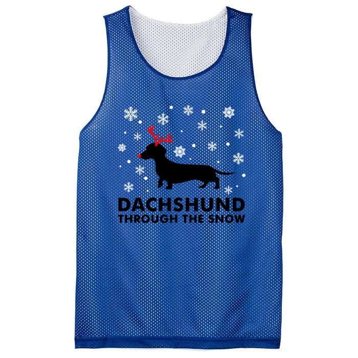 Dachshund Through The Snow Great Gift Dog Lover Christmas Gift Cute Gift Mesh Reversible Basketball Jersey Tank