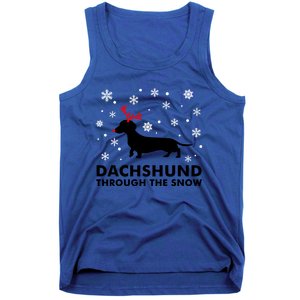 Dachshund Through The Snow Great Gift Dog Lover Christmas Gift Cute Gift Tank Top