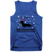 Dachshund Through The Snow Great Gift Dog Lover Christmas Gift Cute Gift Tank Top