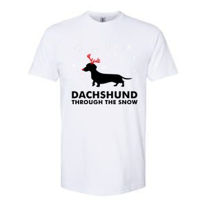 Dachshund Through The Snow Great Gift Dog Lover Christmas Gift Cute Gift Softstyle CVC T-Shirt