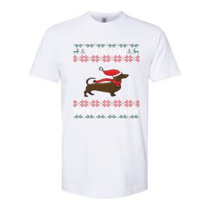 Dachshund Through The Snow Ugly Christmas Gift Softstyle CVC T-Shirt