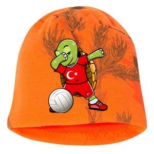 Dabbing Turtle Turkey Volleyball Fans Jersey Turkish Flag Gift Kati - Camo Knit Beanie