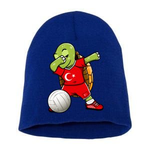 Dabbing Turtle Turkey Volleyball Fans Jersey Turkish Flag Gift Short Acrylic Beanie