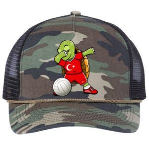 Dabbing Turtle Turkey Volleyball Fans Jersey Turkish Flag Gift Retro Rope Trucker Hat Cap