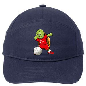 Dabbing Turtle Turkey Volleyball Fans Jersey Turkish Flag Gift 7-Panel Snapback Hat