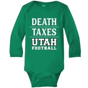 Death Texas Utah Football Baby Long Sleeve Bodysuit