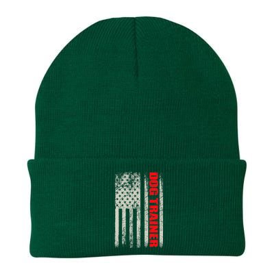 Dog Trainer Usa Flag Dog Training Fun K9 Training Show Dog Knit Cap Winter Beanie